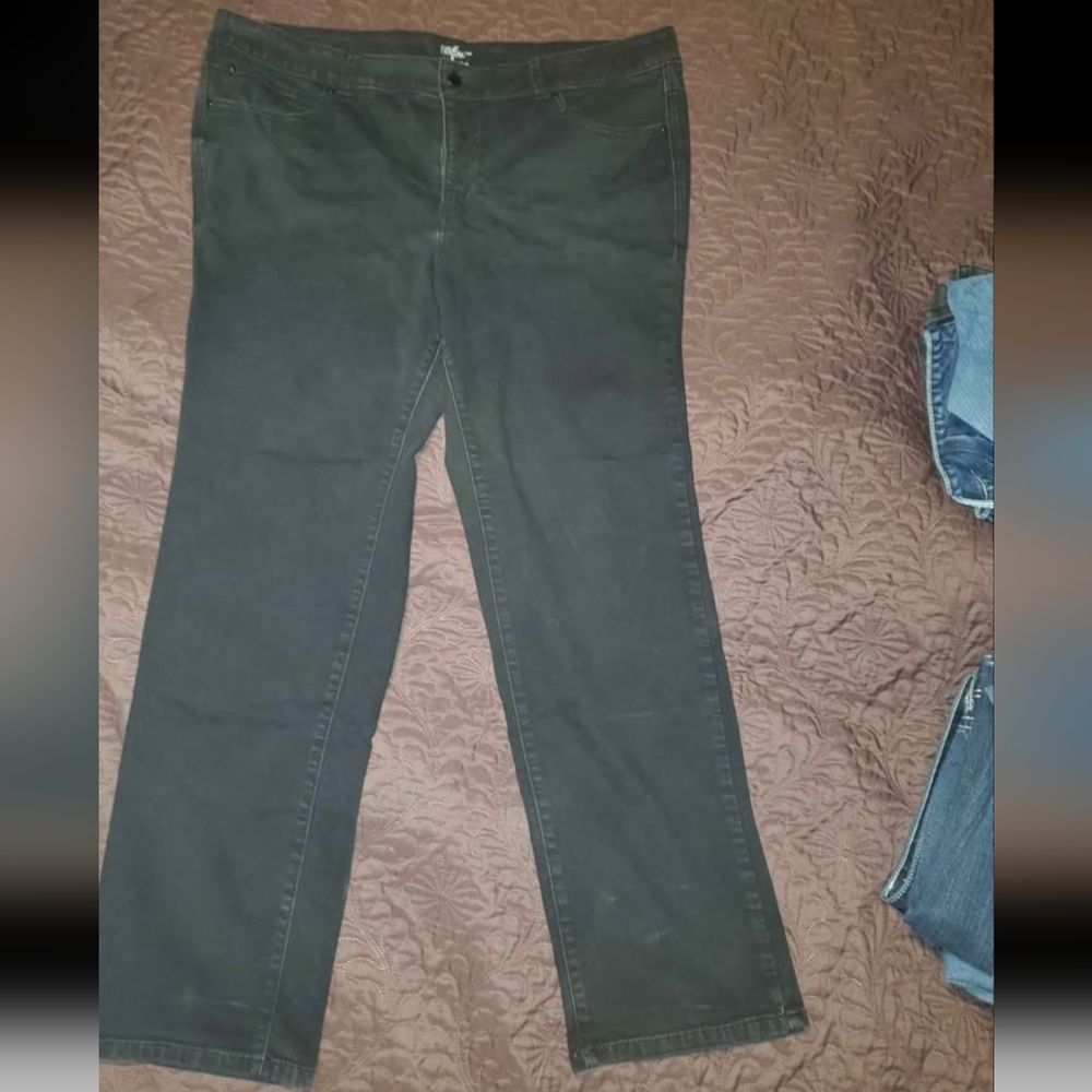 Maurices Black Straight-Leg Jeans Plus Sz 22 L